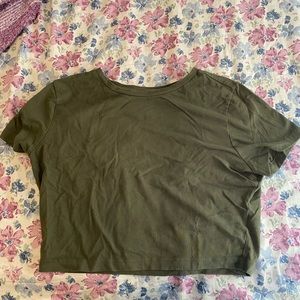 Green crop top
